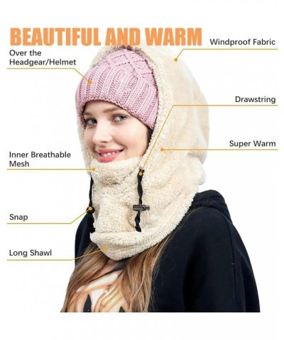 Sherpa Hood, Sherpa Ski Hood, Sherpa Hood Ski Mask, Sherpa Hood Scarf, Wind Resistant Winter Face Mask Gray $10.63 Jackets