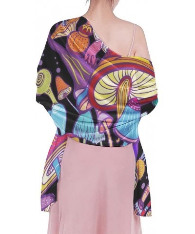 Women's Sarong Cover Ups Long Beach Kimono Bikini Wraps Boho Beachwear Trippy Mushroom Purple Psychedelic Magic Plant(23) $10...