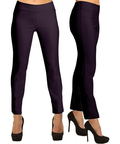 Janet Straight Leg Pull On Pant Aubergine $42.18 Pants