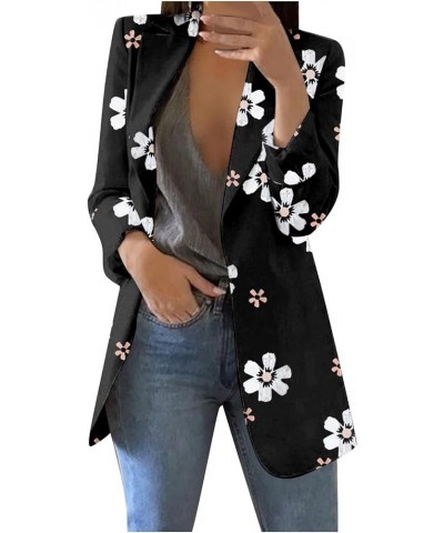 Blazers for Women Business Casual Trendy Elegant Graphic Print Jacket Tops Long Sleeve Loose Fit Outwear Fall Clothes Outfits...