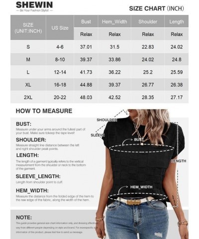 Women's Cap Sleeve Sweater Vest Casual Crewneck Sleeveless Knit Pullover Tank Tops Lightweight Trendy T Shirts Black $16.19 S...