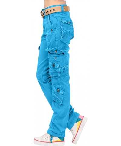 Cargo Pants Women Summer/Fall High Waisted Pants for Women Fall Pants for Women 2023 Trendy Baggy Sweapants 05 Sky Blue $13.2...