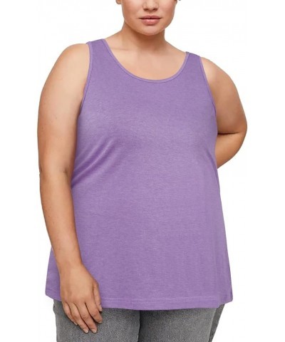 Plus Size Tank Tops for Women Workout Tank Tops Womens Sleeveless Tops Scoop Neck Summer Casual Shirts Purple $7.66 Tanks