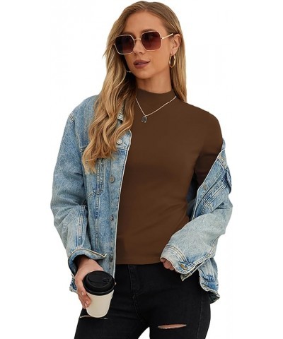 Womens Tops Summer Short Sleeve Shirts Business Dressy Casual Pullover Tops for Women 2024 Trendy C Brown $6.50 T-Shirts