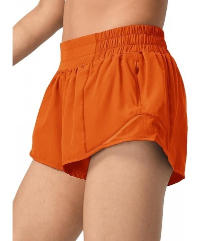 Athletic Shorts for Women,Mesh Lined 2.5"/4" Running Shorts,Quick Dry Active Workout Shorts with Zip Pocket 2.5in Orange $17....