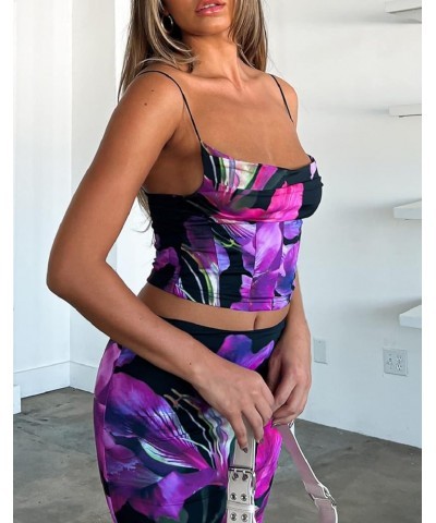 Women 2 Piece Long Skirt Sets Sleeveless Crop Camis Bodycon Maxi Midi Skirts Y2k Two Piece Outfit Beach Wear M-purple $13.19 ...