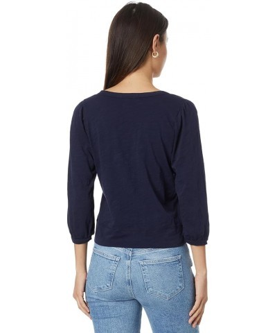 Women's 3/4 Sleeve Crop Cardigan Rare Navy $39.72 Sweaters