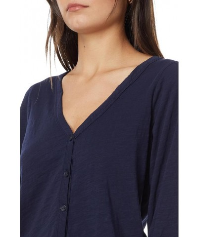 Women's 3/4 Sleeve Crop Cardigan Rare Navy $39.72 Sweaters