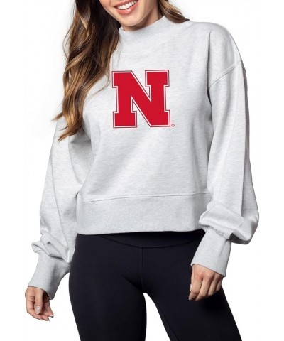 Women's Haily Sweatshirt Nebraska Cornhuskers Ash Grey $20.32 Activewear