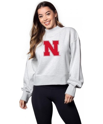 Women's Haily Sweatshirt Nebraska Cornhuskers Ash Grey $20.32 Activewear