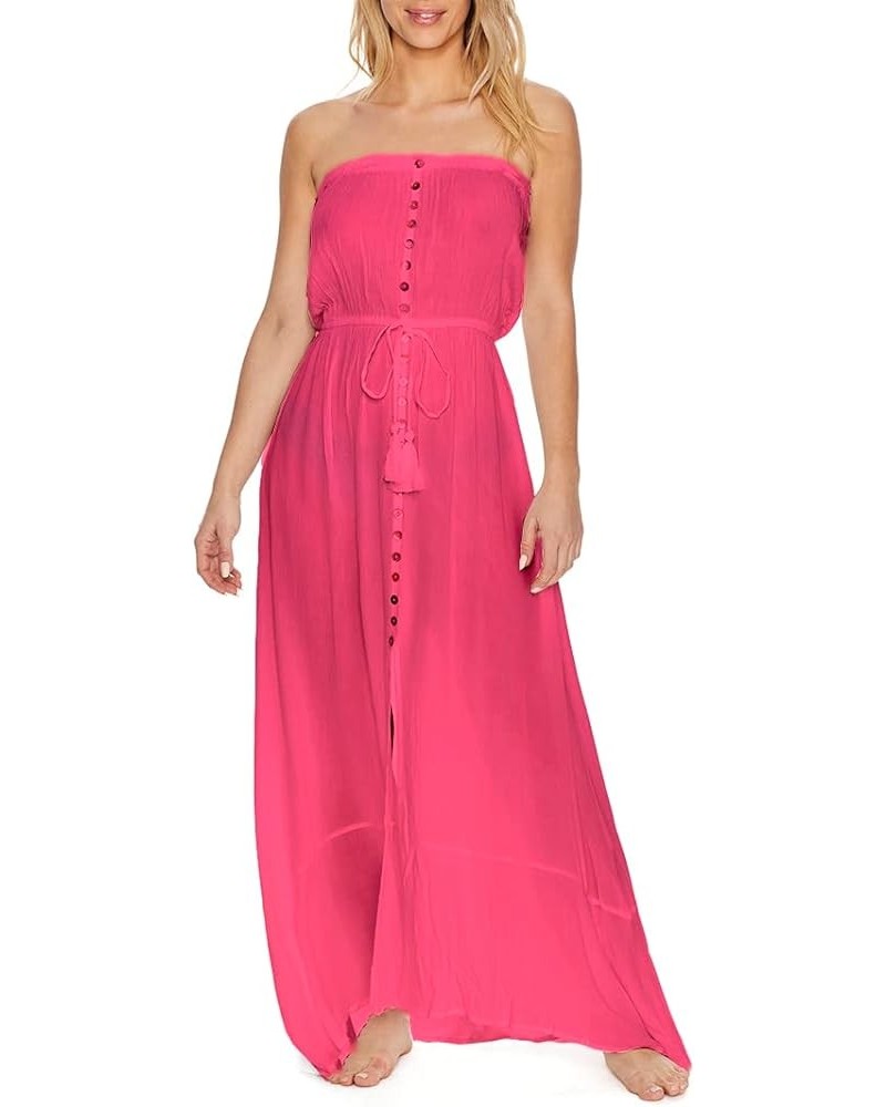 Strapless Maxi Cover-Up Pink $12.00 Swimsuits