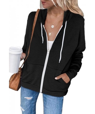 Women Casual Long Sleeve Zip Up Hooded Sweatshirts Hoodies with Pockets, S-XXL Ca-black $23.03 Hoodies & Sweatshirts