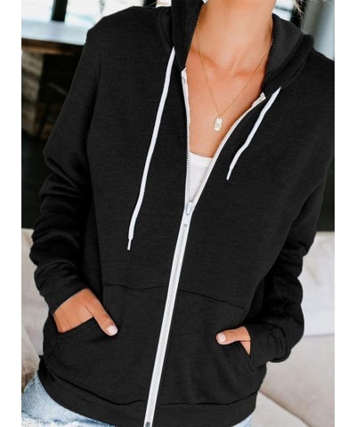 Women Casual Long Sleeve Zip Up Hooded Sweatshirts Hoodies with Pockets, S-XXL Ca-black $23.03 Hoodies & Sweatshirts