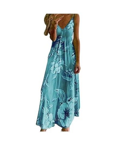 Resort Wear For Women 2022, Vestido De Fiesta Para Mujer Elegante Petite Maxi Dresses For Women Petite Length Dresses (Blue-b...