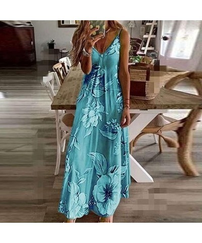 Resort Wear For Women 2022, Vestido De Fiesta Para Mujer Elegante Petite Maxi Dresses For Women Petite Length Dresses (Blue-b...