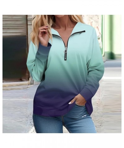 Women's Half Zip Oversized Sweatshirts Fleece Long Sleeve Hoodies Casual Sweaters with Pockerts 4-dark Green $10.25 Hoodies &...