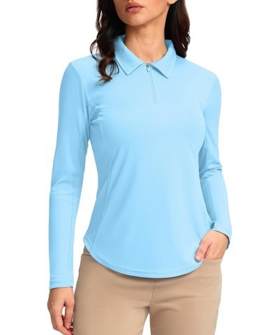 Women's Polo Shirts Lightweight UPF 50+ Long Sleeve Shirts UV Protection Quick Dry Cool Shirts for Women Golf Work Outdoor Li...