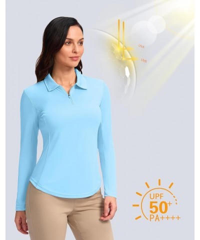 Women's Polo Shirts Lightweight UPF 50+ Long Sleeve Shirts UV Protection Quick Dry Cool Shirts for Women Golf Work Outdoor Li...