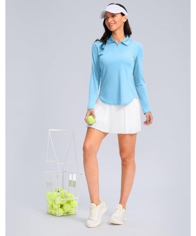 Women's Polo Shirts Lightweight UPF 50+ Long Sleeve Shirts UV Protection Quick Dry Cool Shirts for Women Golf Work Outdoor Li...