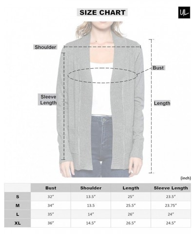 Womens Basic Long Sleeve Open Front Comfy Sweater Cardigan White $17.91 Sweaters