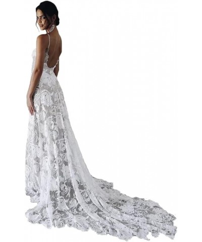 Women's V Neck Wedding Dresses Mermaid Lace Applique Bridal Gown Wz11-ivory $37.51 Dresses