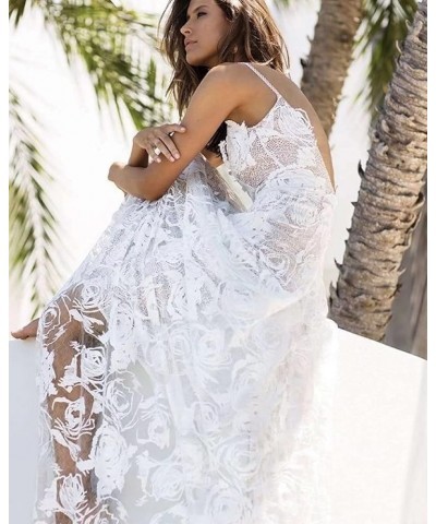 Women's V Neck Wedding Dresses Mermaid Lace Applique Bridal Gown Wz11-ivory $37.51 Dresses