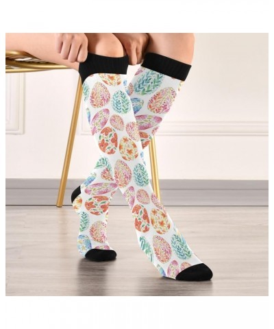 Compression Socks for Women Men Circulation Long Socks Breathable Compression Stockings for Running H018 $9.35 Activewear