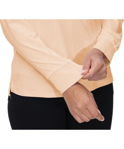 Women's Long Sleeve Polo Golf Shirts Casual Sports T-Shirts Peach Pink $15.94 Shirts