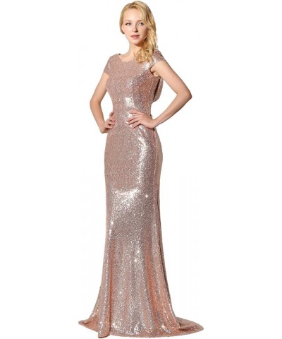 Women's Formal Prom Dreeses Sequin Bridesmaid Dress Ball Gowns 347-gold $38.95 Dresses