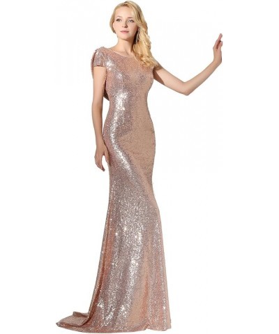 Women's Formal Prom Dreeses Sequin Bridesmaid Dress Ball Gowns 347-gold $38.95 Dresses